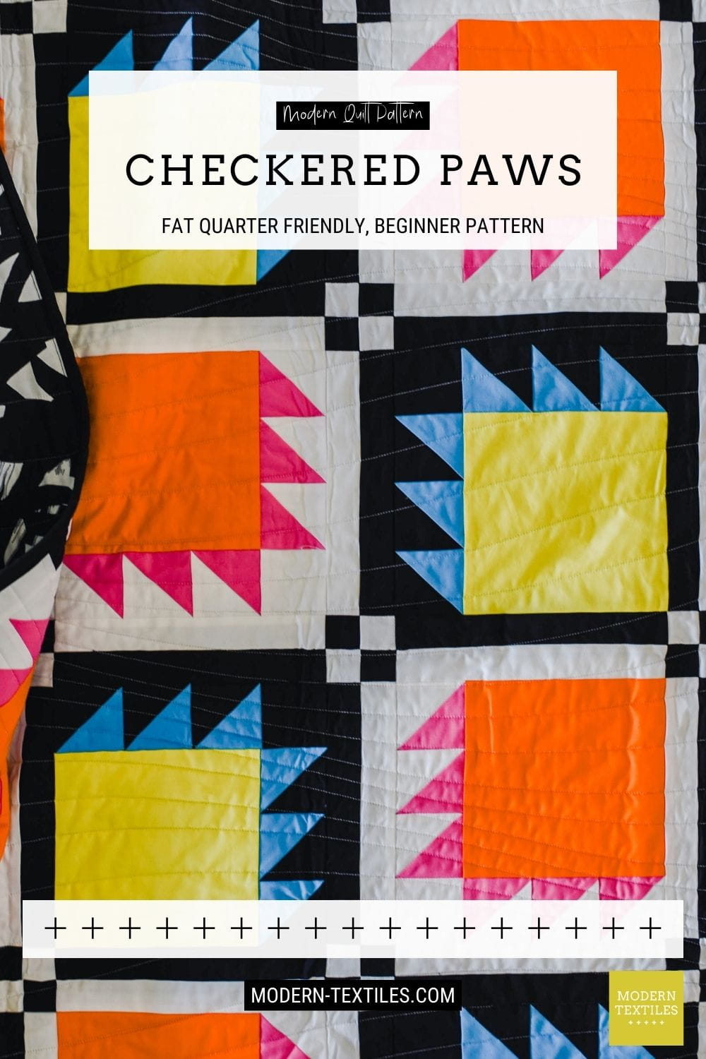 Checkered Paws Quilt Pattern - 5 Pack