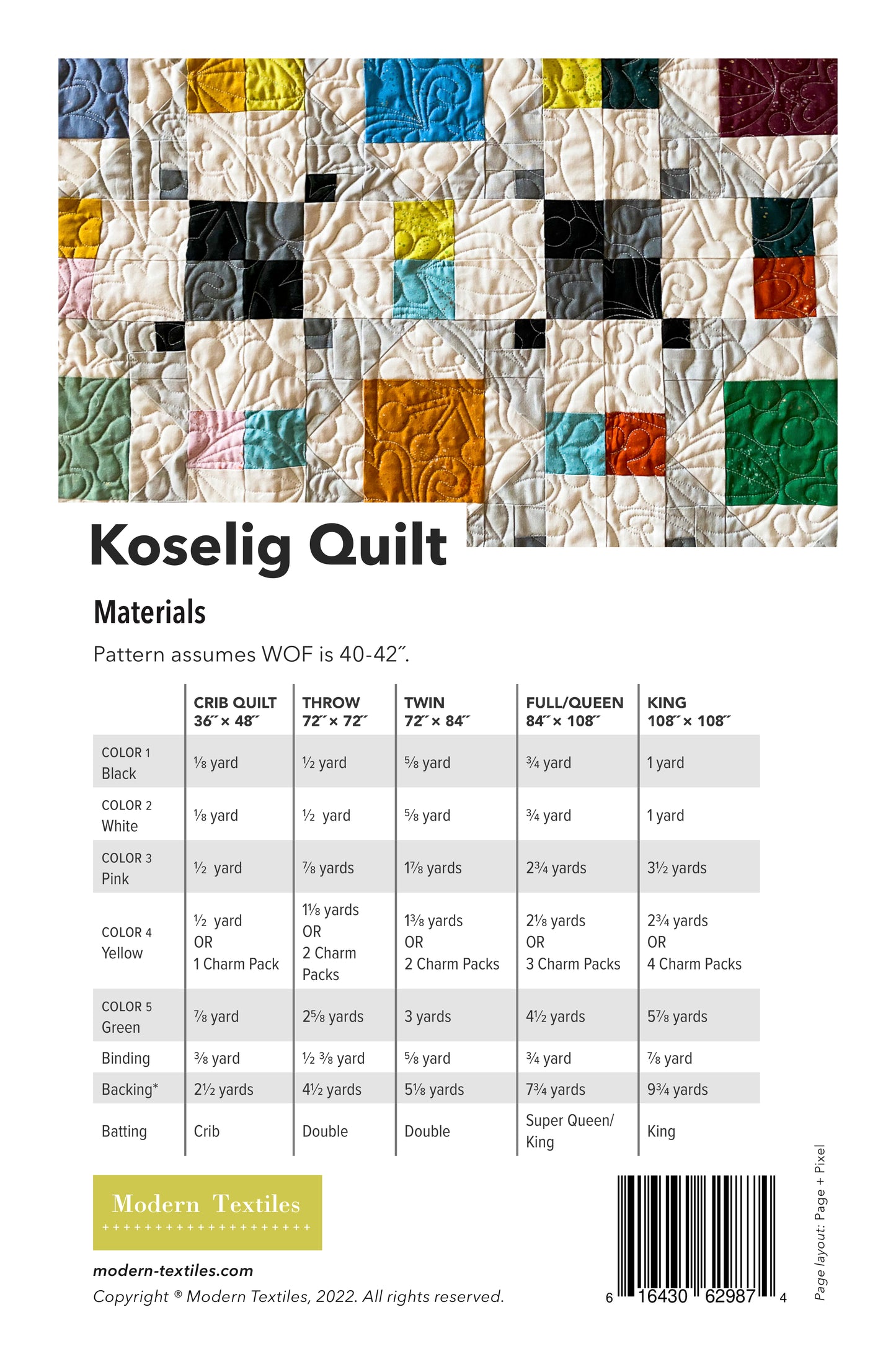 Koselig Paper Pattern