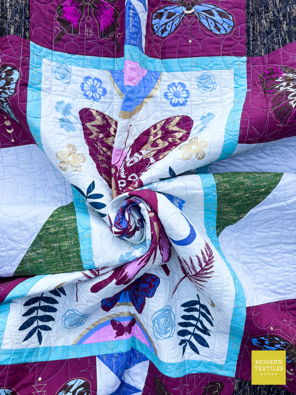 Butterfly Panel Quilt – Throw Size Modern Quilt