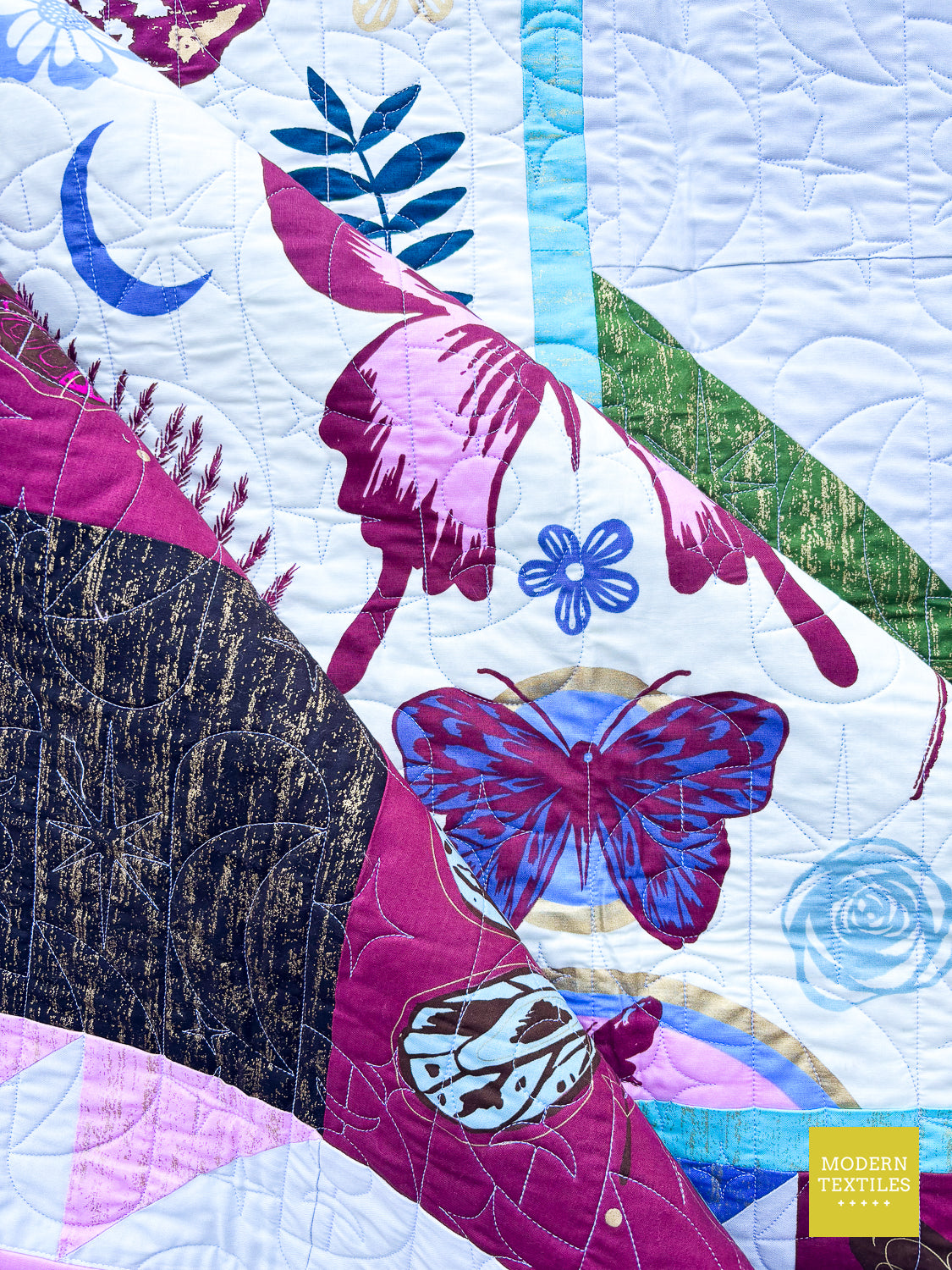 Butterfly Panel Quilt – Throw Size Modern Quilt