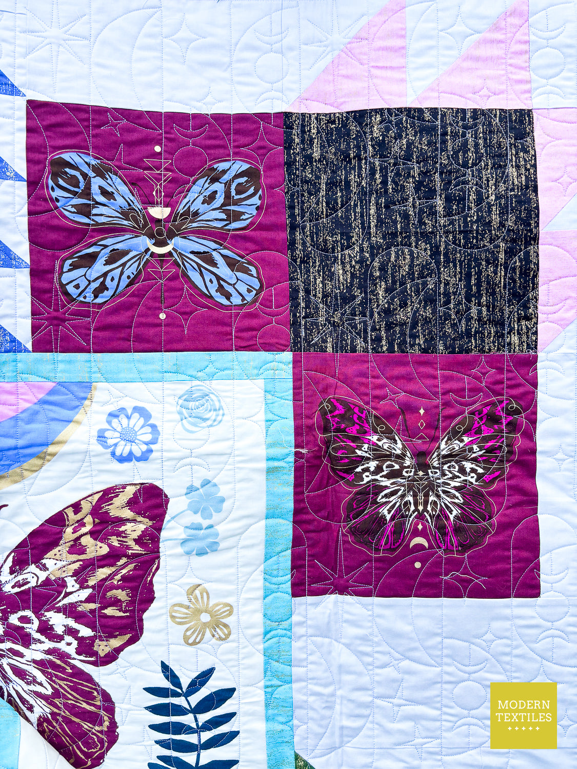 Butterfly Panel Quilt – Throw Size Modern Quilt
