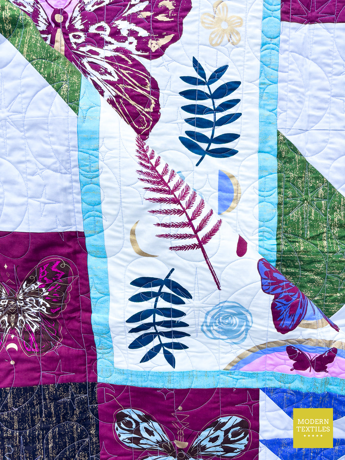 Butterfly Panel Quilt – Throw Size Modern Quilt