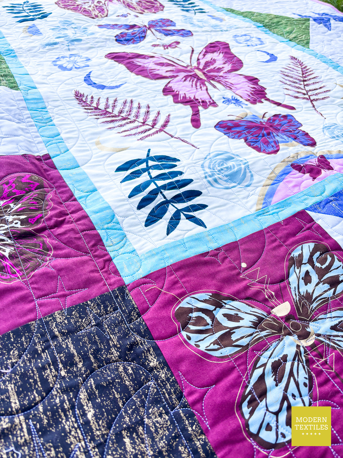 Butterfly Panel Quilt – Throw Size Modern Quilt