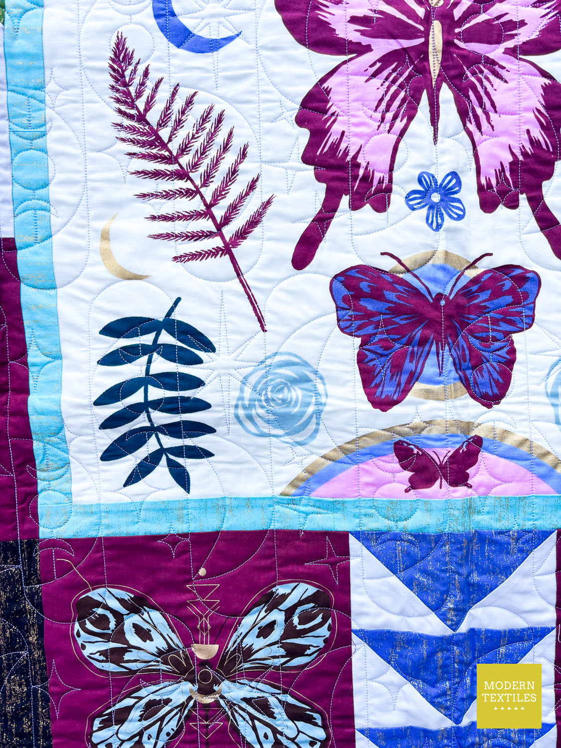 Butterfly Panel Quilt – Throw Size Modern Quilt