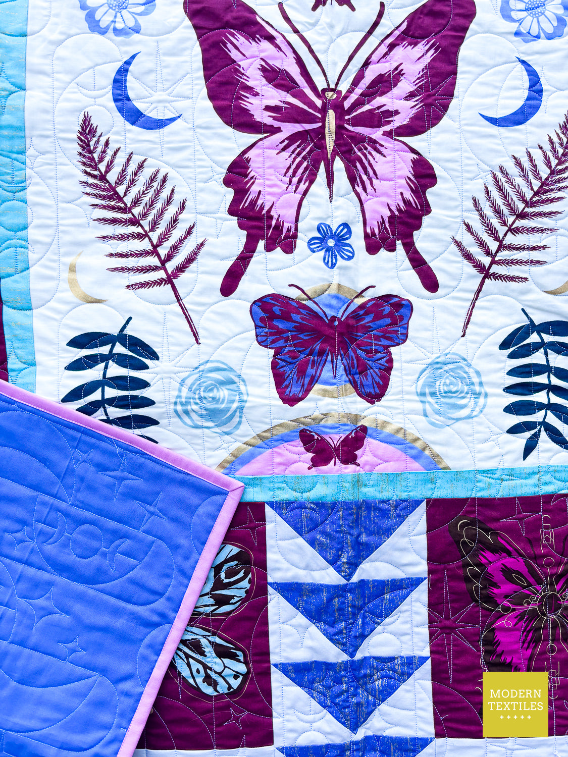 Butterfly Panel Quilt – Throw Size Modern Quilt