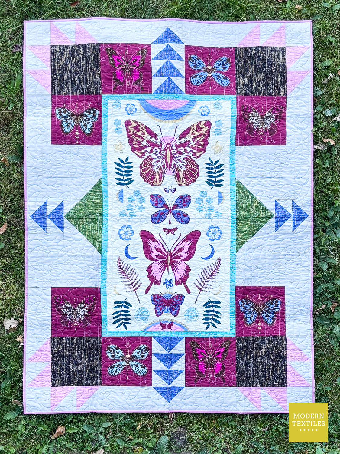 Butterfly Panel Quilt – Throw Size Modern Quilt