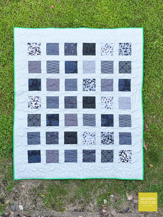 Confetti Throw Quilt – Monochromatic Edition with Drip Quilting