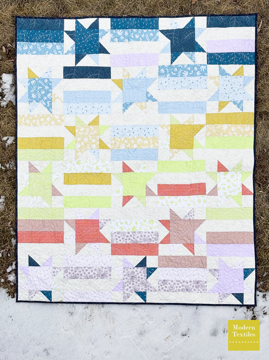 Star Shower Throw Quilt with Karen Lewis Fabrics