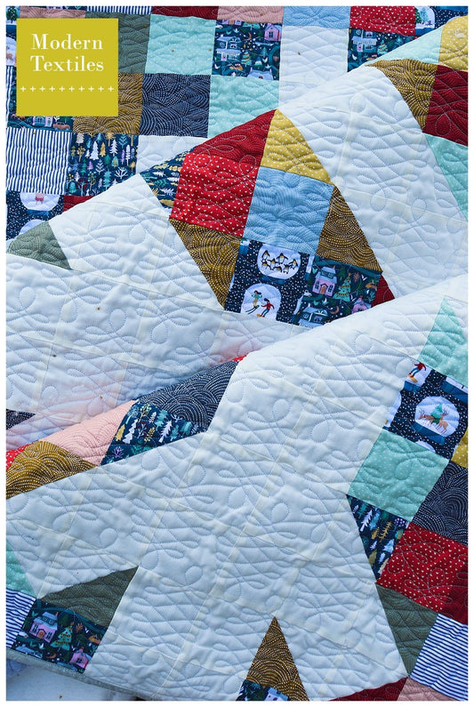 Scrappy Modern Handcraft Snowflake Quilt