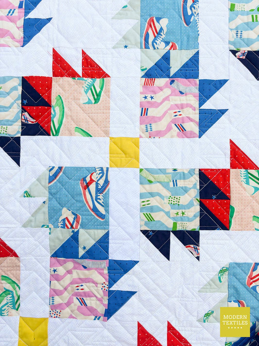 Bear Path Panto: Sticky Paws Quilt with OG Cotton + Steel
