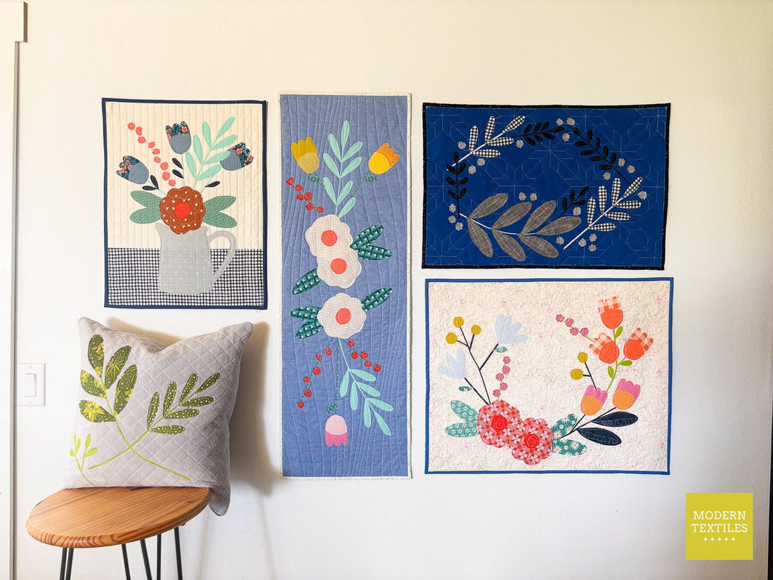 Scrappy Flower Garden Mini Quilts – Modern Appliqué Quilt Pattern
