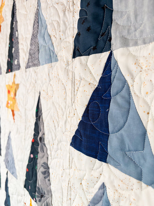Northern Night Hike Quilt – Modern Winter Scrappy Quilt Pattern