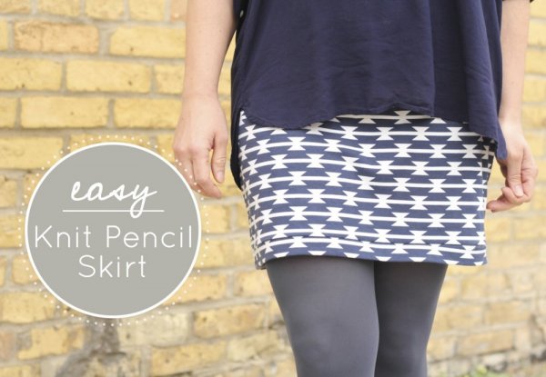 Easy Knit Pencil Skirt Tutorial