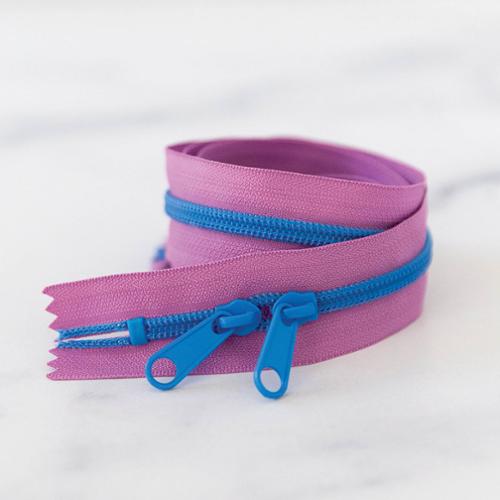 30" Zipper - Blueberry