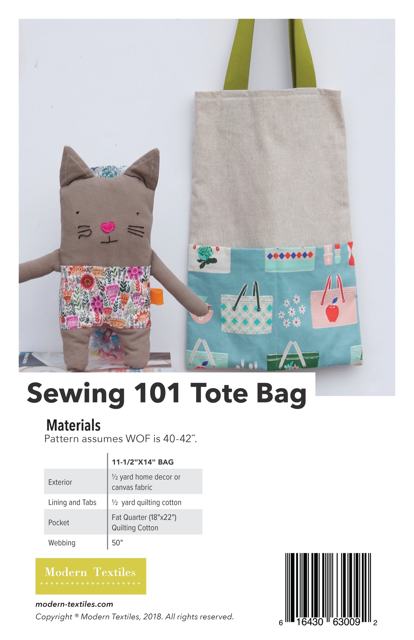 Sewing 101 Tote Bag Digital PDF Download