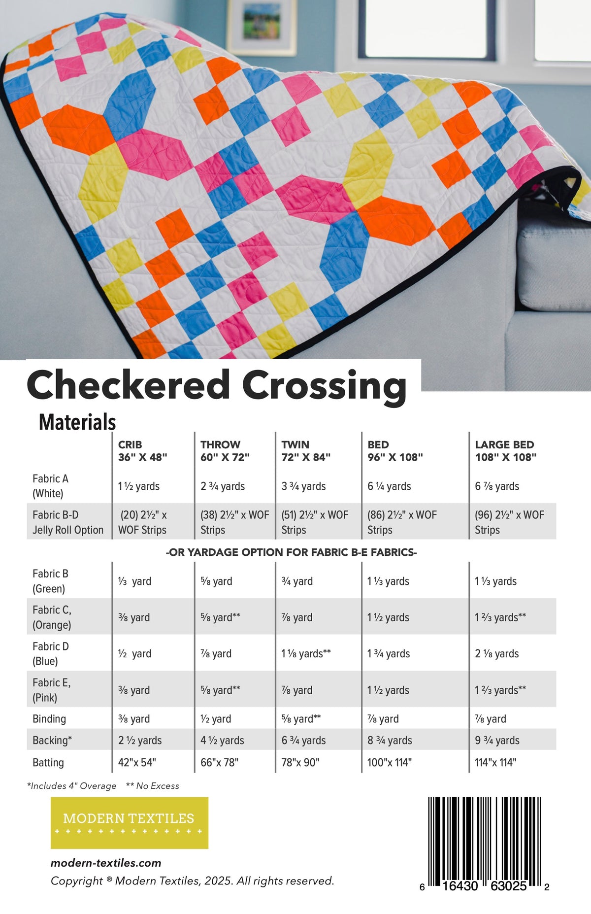 Checkered Crossing Quilt Pattern