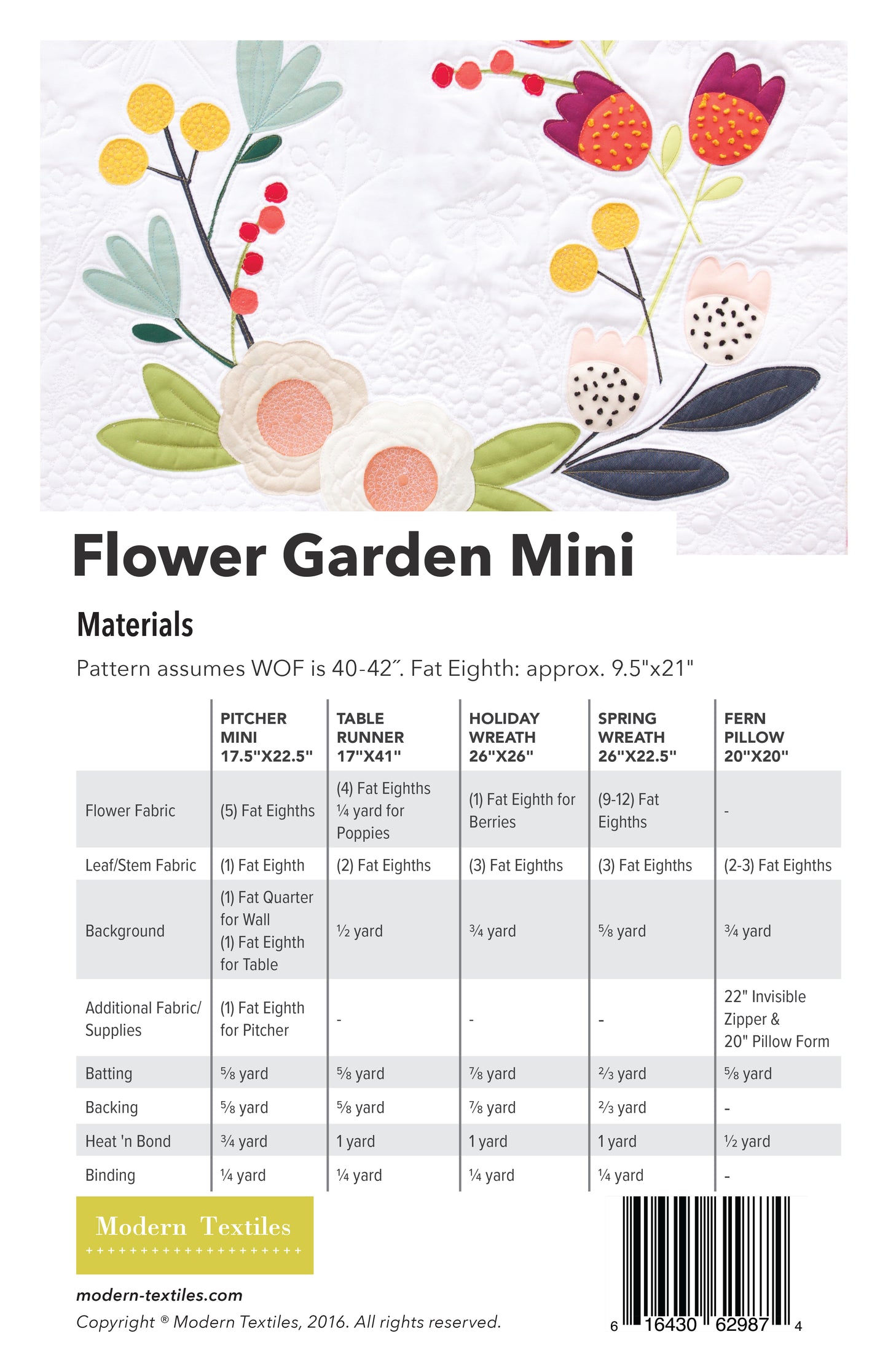 Flower Garden Mini Paper Pattern