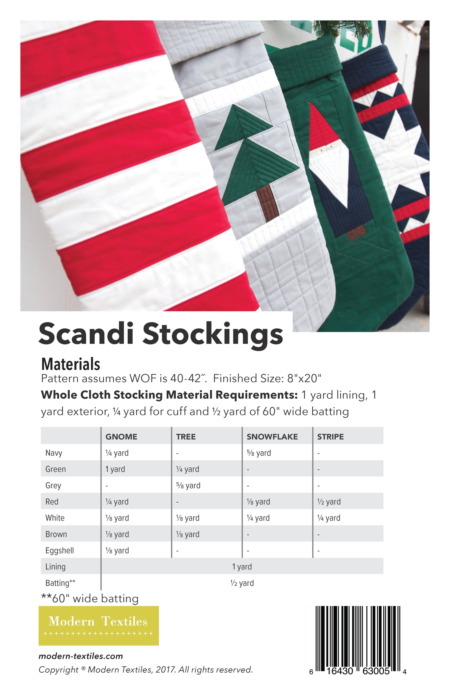 Scandi Stockings Paper Pattern
