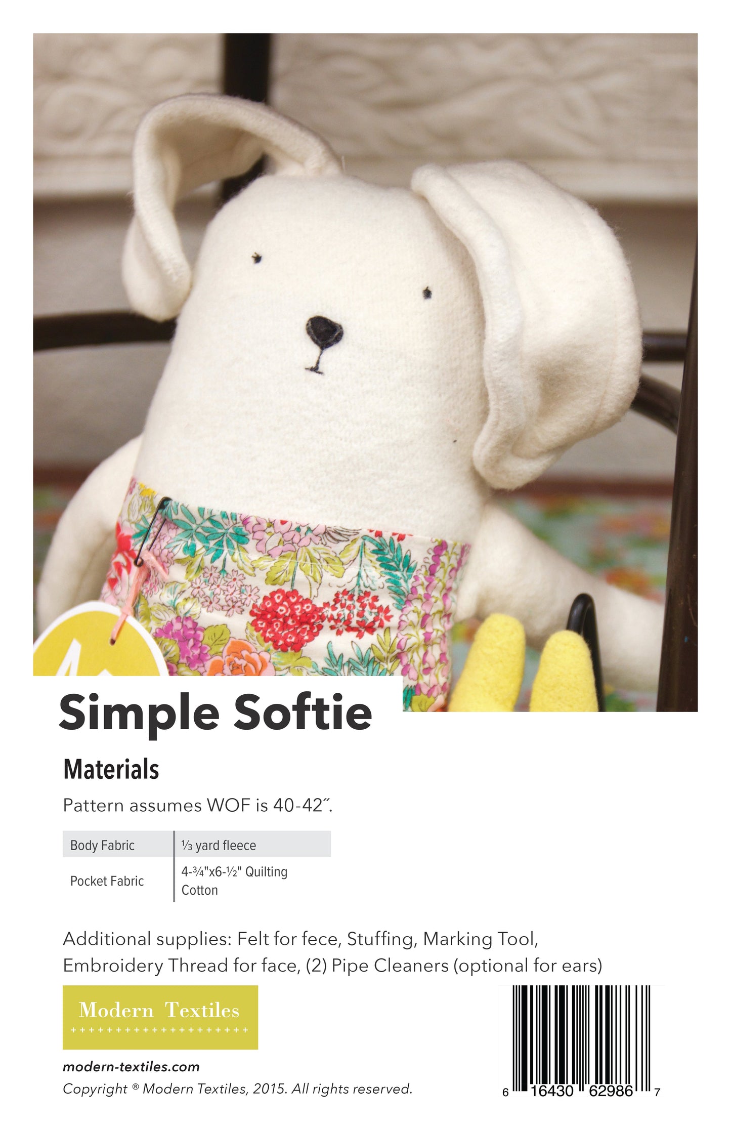Simple Softie Pattern - PDF Digital Download