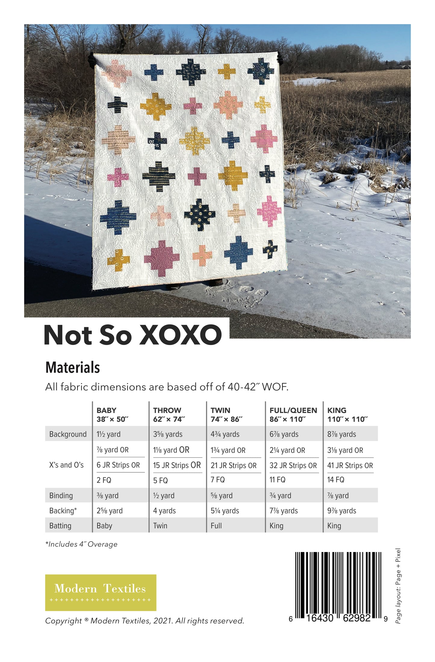 Not So XOXO Quilt PDF Quilt Pattern - Download